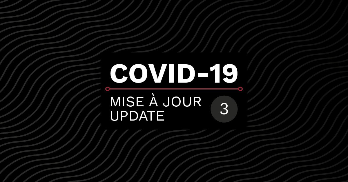 Covid-19 - Update 3, We Are Operational