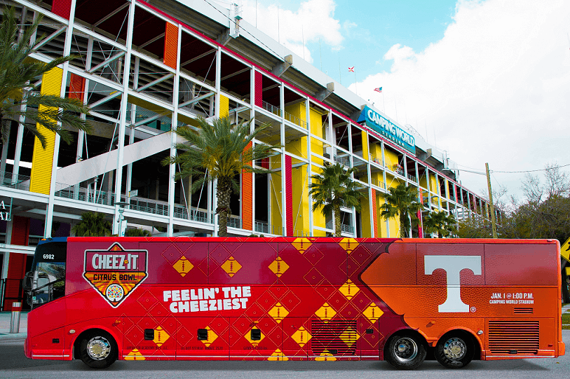 Cheez-It Citrus Bowl Bus Wrap by Turbo Images